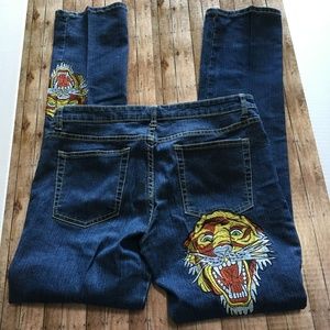 True Rock Tiger straight leg jeans EUC 13/14
